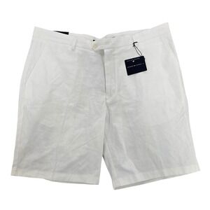 Joseph Abboud Linen Shorts White Size 40 NWT‎ 55% Linen Classic Fit 9" Inseam